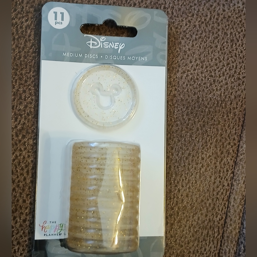 The Happy Planner X Disney Mickey Mouse medium discs gold glitter